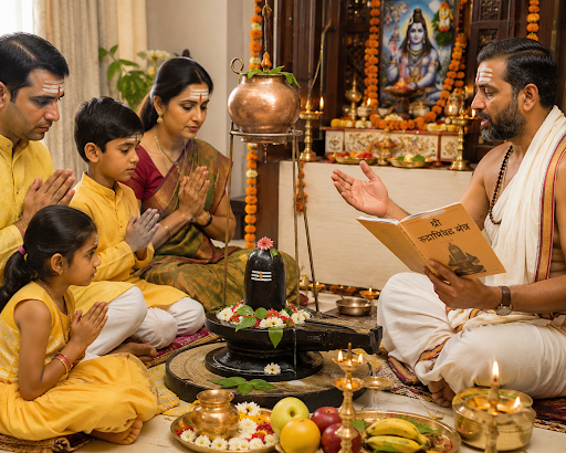 Shiv Rudrabhishek Puja for Health, Peace & Protection — At Home or Temple