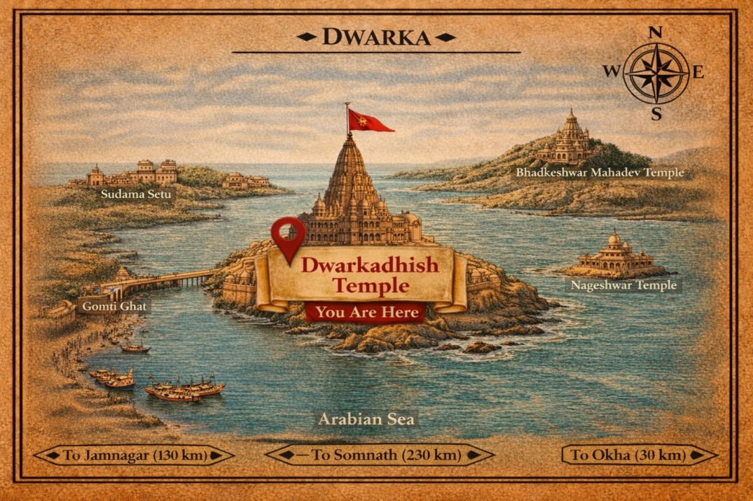 Dwarkadhish Darshan Map
