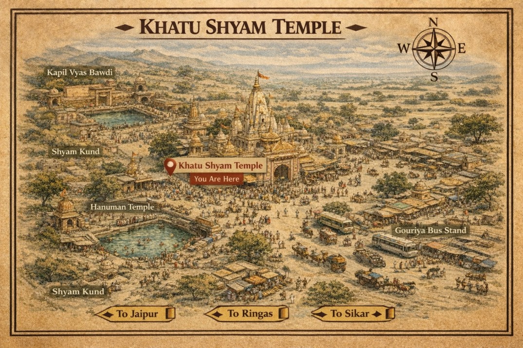 Khatu Shyam Ji Temple Darshan Map