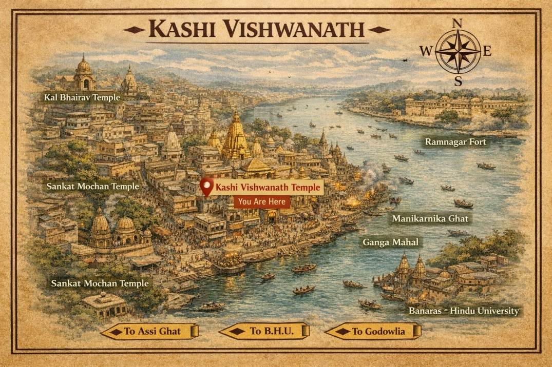 Kashi Vishwanath Darshan Map