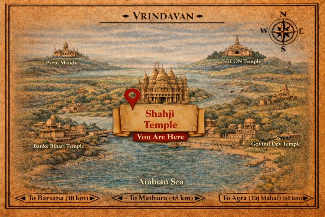 Shahji Temple Darshan Map
