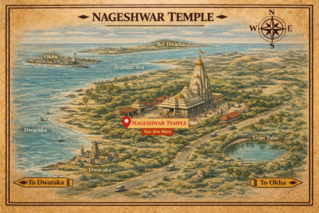 Nageshwar Jyotirlinga Darshan Map