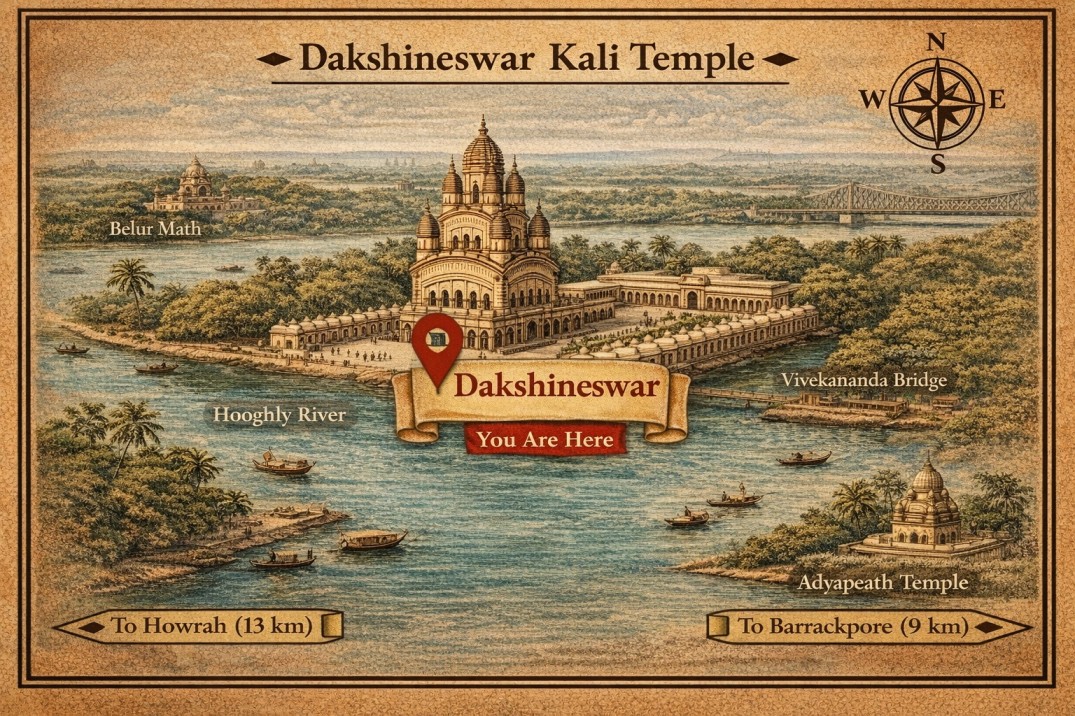 Dakshineswar Kali Temple Darshan Map