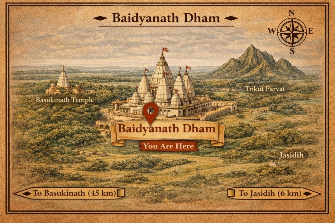 Baidyanath Dham Temple Darshan Map