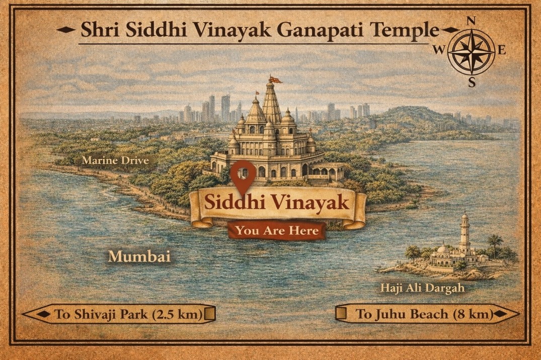 Shri Siddhivinayak Ganapati Temple Darshan Map