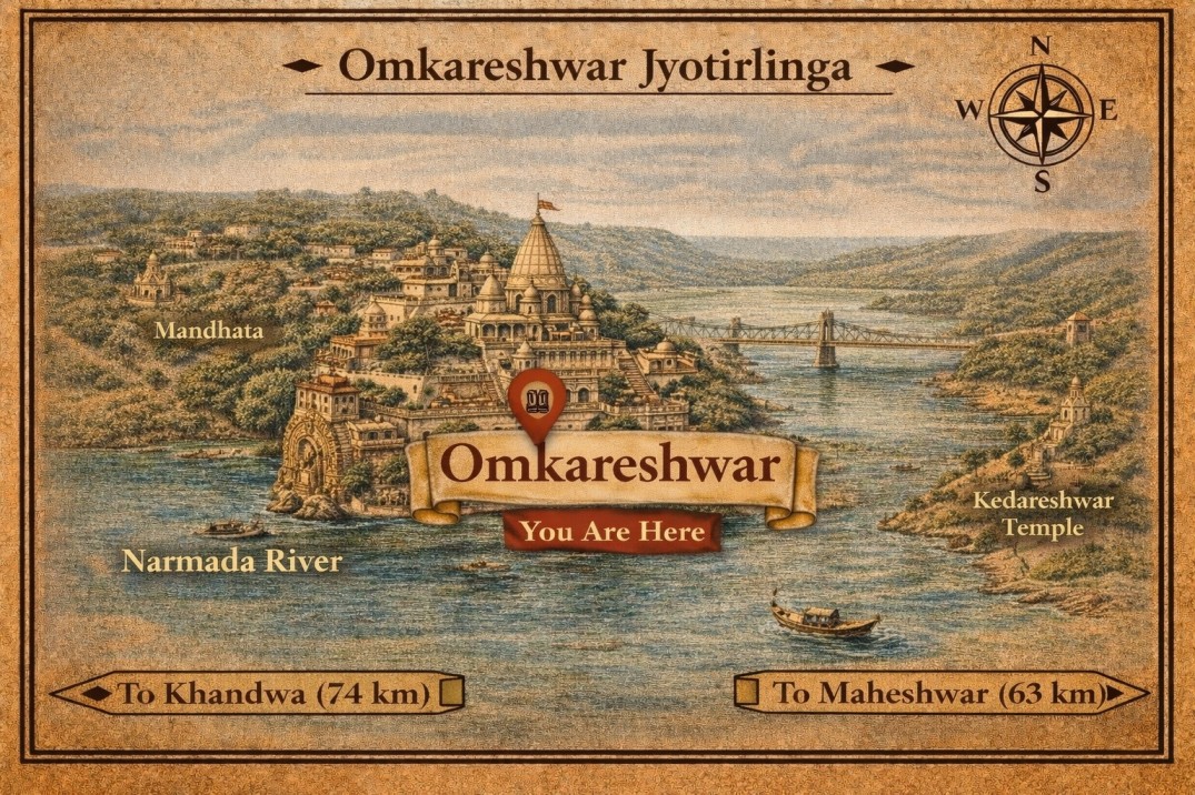 Omkareshwar Jyotirlinga Darshan Map