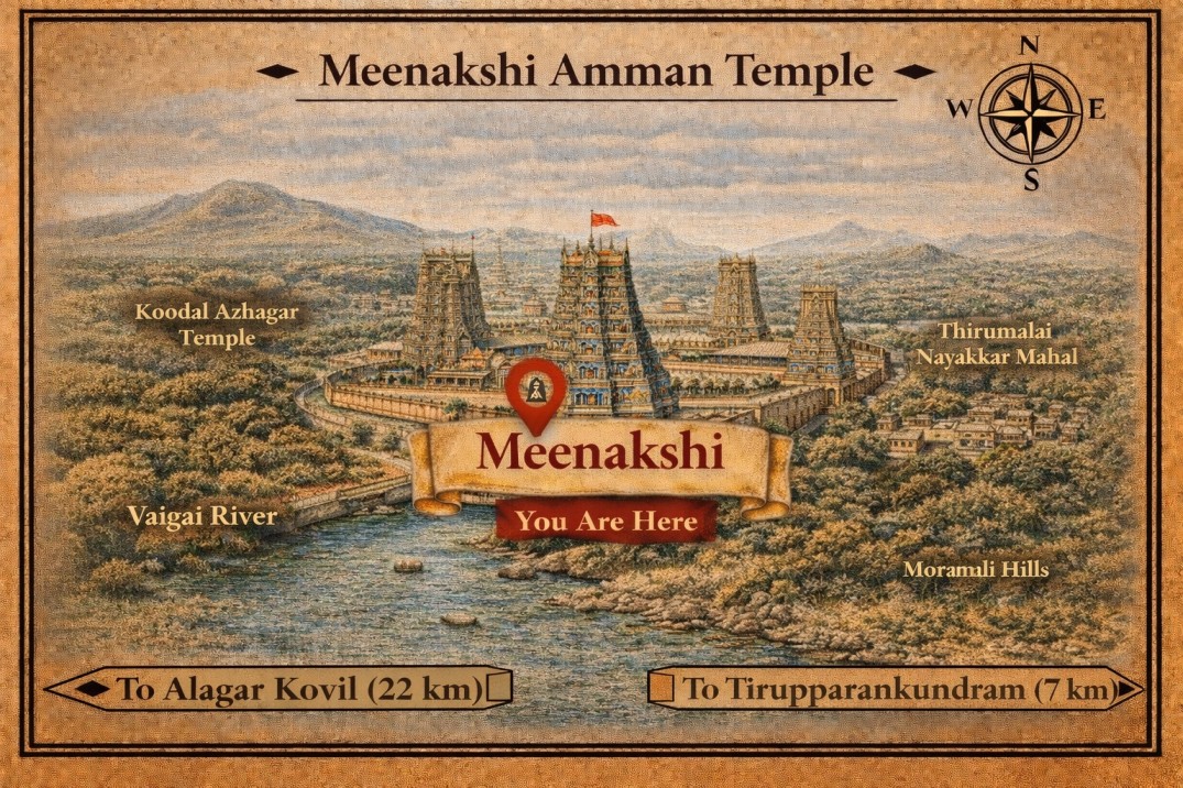 Meenakshi Amman Darshan Map