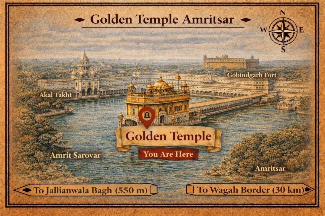 Golden Temple Amritsar Darshan Map