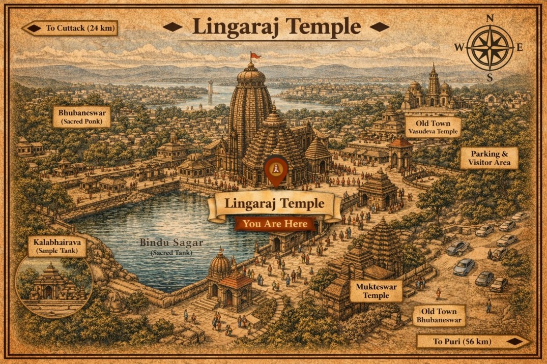 Lingaraj Temple Darshan Map