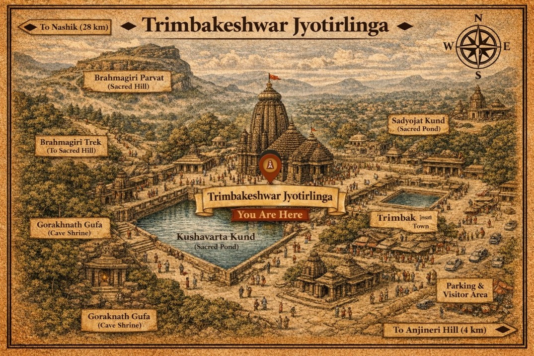 Trimbakeshwar Jyotirlinga Darshan Map