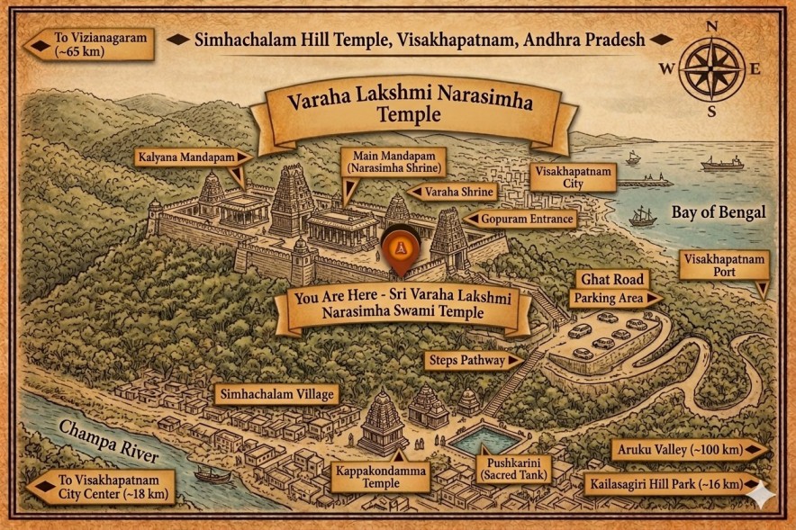 Simhachalam Temple Darshan Map